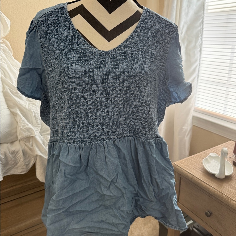 Denim blouse